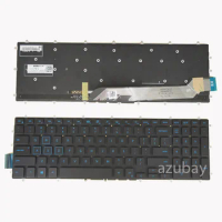 US Keyboard for Dell Inspiron G5 15 5587, G5 15 5500, G7 15 7588, 15 SE 5505, NSK-EC4BW 01, 0D6D4C, 490.0H707.AD01, Blue Backlit