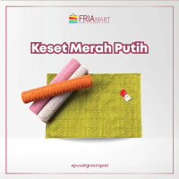 KESET - Merah Putih Handuk Tebal Uk.45x65cm / Keset Kaki Dapur Kamar Mandi Termurah FRIAmart