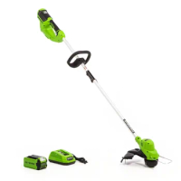 Greenworks 40V 15" Straight Shaft String Trimmer with 2.5 Ah Battery and Charger, 2111802