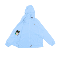 SAIBER Jaket Olahraga Running Parasut Unisex Saku Dalam UV Protection Windbreaker Warna Biru Muda Ra