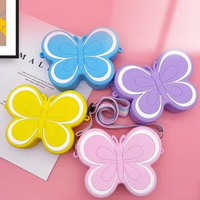 Children's Fashion Put Change Cute Princess Butterfly Silicone Colorful Suspenders Girls Accessories Small Crossbody Bag