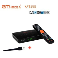 50pcs GTMEDIA V7 Pro DVB-S2 H.265 DVB-T2 Satellite Receiver Decoder Terrestrial HD tv box better GTmedia V7 Plus