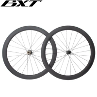 700C Carbon Road Bike Wheels Black Matte/Glossy Lightweight Full Carbon Fiber Road Bicycle Disc Brake Wheels