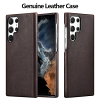 Genuine Leather for Samsung Galaxy S23 Ultra Case Classic Quality Business Protective for Samsung S23 Ultra Phone Back Cover