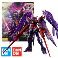 Bandai MG 1/100 GUNDAM WING GUNDAM ZERO EW CROSS CONTRAST COLORS CLEAR PURPLE Model Kit Anime Action Fighter Toy Gift for kid