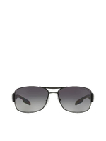 แว่นกันแดดผู้ชาย รุ่น PS 53NS 7AX5W1 65 เลนส์โพลาไรซ์ไล่เฉด สีเทา