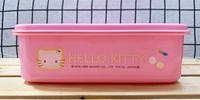 【震撼精品百貨】Hello Kitty 凱蒂貓 KITTY 日本SANRIO三麗鷗KITTY單層保鮮盒-日本製*35272 震撼日式精品百貨
