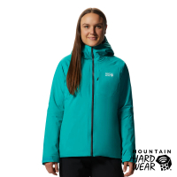 【Mountain Hardwear】Stretch Ozonic Insulated Jacket W 防水彈性化纖連帽外套 女款 合成綠 #2015861