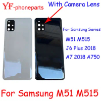 10Pcs For Samsung Galaxy M51 M515 J6 Plus J610 2018 A7 2018 A750 Back Battery Cover Rear Panel Door Housing Case Repair Parts