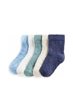 ถุงเท้าเด็กโตผู้ชาย Textured Baby - 5 แพ็ค JL880 หลากสี