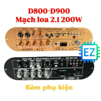 D800, D900 - Mạch khuyếch đại âm thanh 2.1 Karaoke Bluetooth 100W+50W*2 kèm phụ kiện