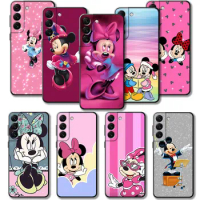 Pink Mickey Minnie Mouse Phone Case For Samsung Galaxy S24 S22 S21 S20 FE Ultra S10 Plus Note 20Ultra 10Plus Shell