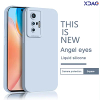 Back Cover for VIVO X70 Pro X70Pro X70T 5G Angel Eye Soft Liquid Silicone Camera Protection Original Shockproof Solid Color Case