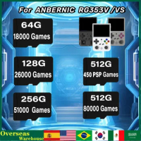 512GB ANBERNIC RG353V RG353VS SD Card 80000 Games 512G 256G 128G 64G Micro SD Memory TF Card Consoles Classic PSP PS2 Games