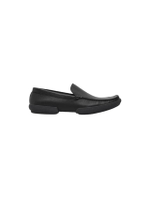 รองเท้าหนังผู้ชาย แบบสวม Nappa Leather Moccasin สีดำ