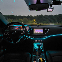 車內USB氣氛燈 氣氛燈 汽車氛圍燈隱形車內led導光條氣氛燈車載usb冷光線內飾改裝飾燈帶『wl3126』