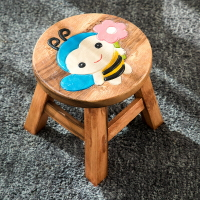 泰國創意實木兒童凳可愛卡通動物小板凳家用客廳墊腳凳木頭矮凳子