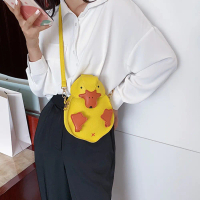 Thường ngày Màu tương phản Túi hình con vịt Da PU Dễ thương Túi vịt hoạt hình Sáng Tạo Dây kéo Túi đ