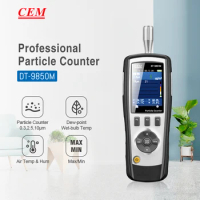 CEM DT-9850M PM0.3 PM2.5 PM10um Particle Counter Professional Handheld Air Laser