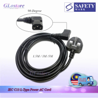 POWER AC CORD 3 PIN UK 13A FUSE POWER CABLE DESKTOP PC LCD MONITOR POWER SUPPLY CABLE WIRE 90 DEGREE