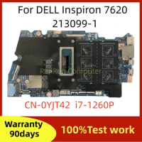 For DELL Inspiron 7620 Notebook Mainboard Laptop Motherboard 213099-1 CN-0YJT42 YJT42 i7-1260P Motherboard Testing work