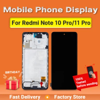 High Quality AMOLED For Xiaomi Redmi Note 10 Pro LCD Touch Screen Digitizer For Xiaomi Redmi Note 11 Pro Display LCD With Frame