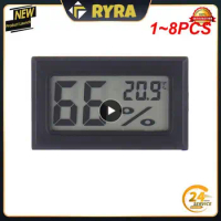 1~8PCS Mini LCD Digital Thermometer with Waterproof Probe Convenient Temperature Sensor for Fish Tank Fridge Aquarium Indoor