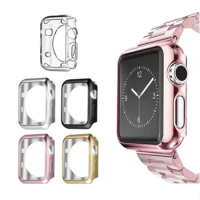 10pcs Screen Protector Case for Apple Watch 3/2/1 38MM 42MM Soft TPU All-Around Ultra Thin HD Clear Cover for iWatch 4 44MM 40MM