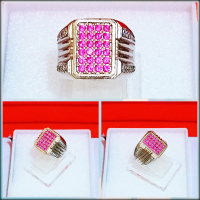 Cincin Pria Mata 20 Permata Ruby
