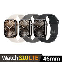 Apple Watch S10 46mm GPS+行動網路(LTE) 鈦金屬錶殼搭配運動型錶帶