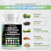 Nutraceuticals gaba,5 htp L-TRIPTOPHAN. L-THEANINE.&ASHWAGANDHA
