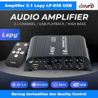 Audio Amplifier 2.1 Bluetooth Subwoofer Bass USB HiFi Sound Booster - Lepy LP-838USB