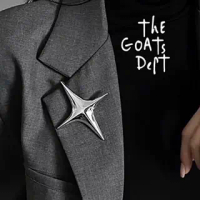 The Goats Dept - Starlet Star Y2K Pin Emblem Original / tgd935 pin unisex model bintang besar silver