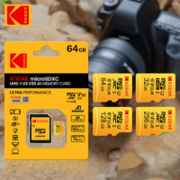 Original KODAK U3 Flash Card 256GB Memory Card 32GB Micro SD Cards Class10 TF Card 64GB 128GB A1 Max 98Mb/s