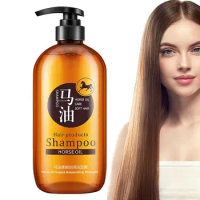 300ml Horse Oil Shampoo Professional Oil Control Nourish Anti Hair Loss Shampoo Thickening Smooth Fragrance Anti-Frizz Shampoo