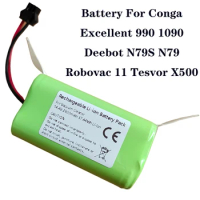 N79 Battery 14.4V 2600mAh For Ecovacs Deebot N79S Conga Excellence 990 1090 1790 1990 Robovac 11 Tesvor X500