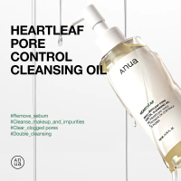 ทรงฮิต Anua Heartleaf Pore Control Cleansing Oil, Facial Oil Cleanser, Makeup Blackhead Remover, Kor