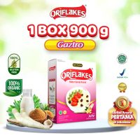 ORIFLAKES SEREAL UMBI GARUT 900 gr - PAKET 1 BOX, Gluten Free, Granola, Oatmeal, Cereal
