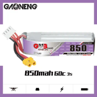 GAONENG GNB 850mAh HV 3S 60C 120C 11.4V XT30 LiPo Battery Long Range Beta75X Cine Whoop Mini Micro FPV 1.6 to 2 inches