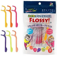 Flossy แบ่งขาย 30ซอง ไหมขัดฟันกลิ่นผลไม้ มีด้ามจับ