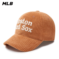 【MLB】N-COVER 可調式軟頂燈芯絨棒球帽 Varsity系列 波士頓紅襪隊(3ACPWC236-43BRS)