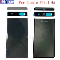 Back Cover Rear Camera Lens Glass For Google Pixel 6A Battery Cover Upper Glass Cover Replacement Repair Parts