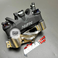 KALIPER NISSIN TWIN AFRICA VARIO BEAT SCOOPY PLUS BREKET SHOCK KTC SFF - KALIPER+BREKET
