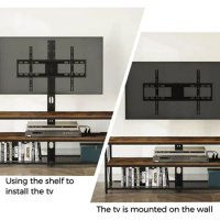 Seventable TV Stand with Mount and Power Outlet 51", Swivel TV Stand Mount for 32/45/55/60/65/70 inch TVs, Height Adjustable TV