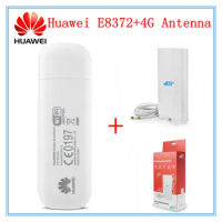 Unlocked Huawei E8372 + 4G antenna LTE USB Wingle LTE Universal 4G USB WiFi Modem car wifi E8372h-608 E8372h-153