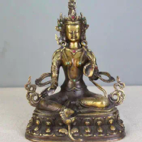 Copper Statue Hand inlaid Buddha statue of pure copper Tibetan Buddha