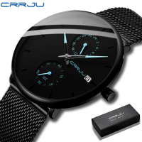CRRJU Jam Tangan Pria Fashion Kasual Jam Tangan Tahan Air Sederhana