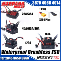SURPASS HOBBY Waterproof Brushless ESC 150A 120A 80A 60A 45A 35A 25A with 5-6.1V BEC 2-6S Lipo for 1/8 1/10 1/12 RC Car Rc Motor