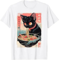 Noodles Cat Japan Y2K Kawaii Retro Cats Manga Anime T-Shirt