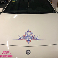 TLP鏤空車貼 西海岸風格十字架骷髏蜘蛛網肌肉車前蓋機蓋拉花貼紙